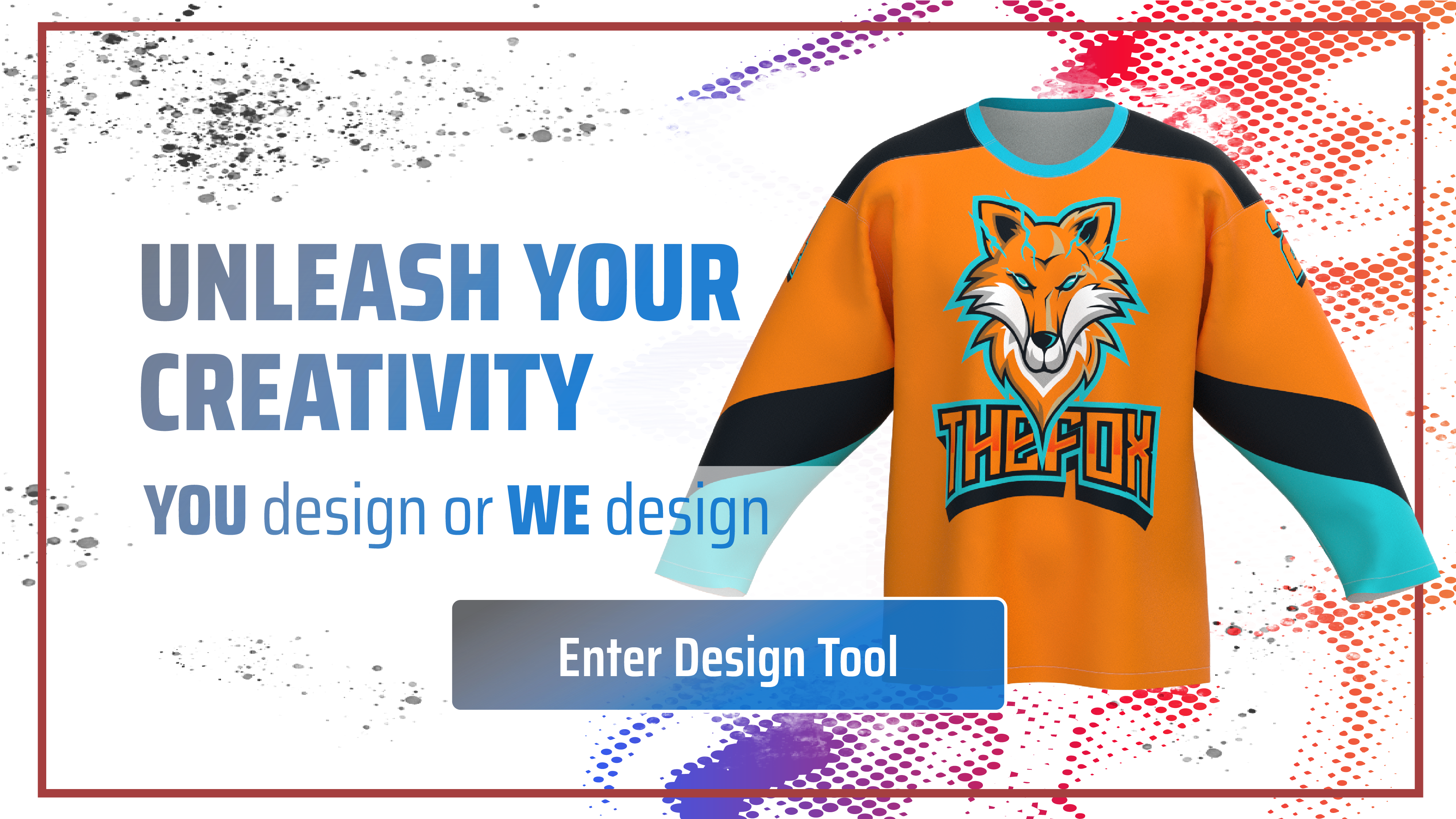 Custom Orange Hockey Jersey Design Sublimation Printing Ice Hockey