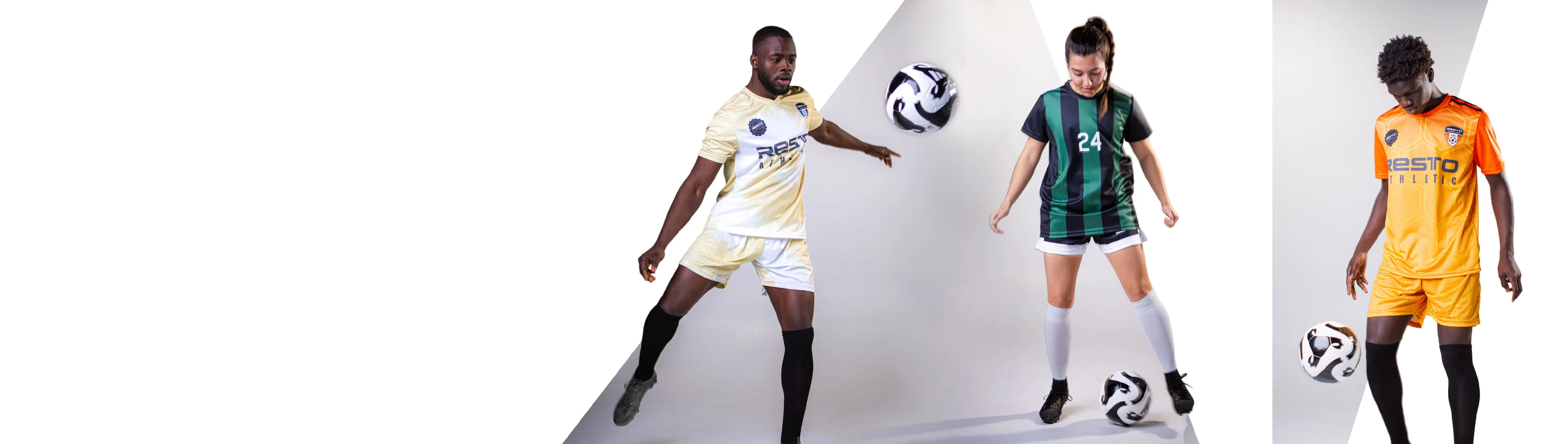 team background soccer players in custom jerseys facing away