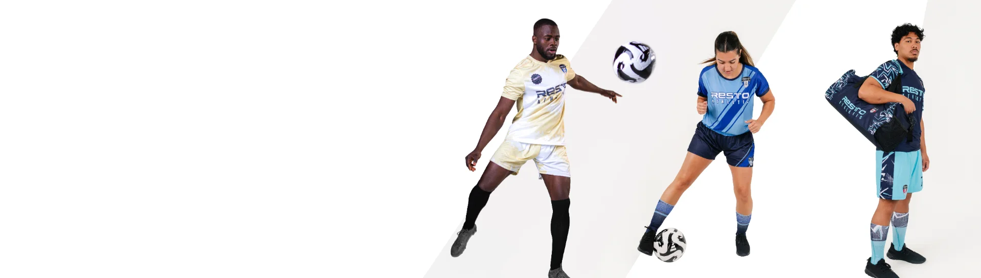 team background soccer players in custom jerseys facing away