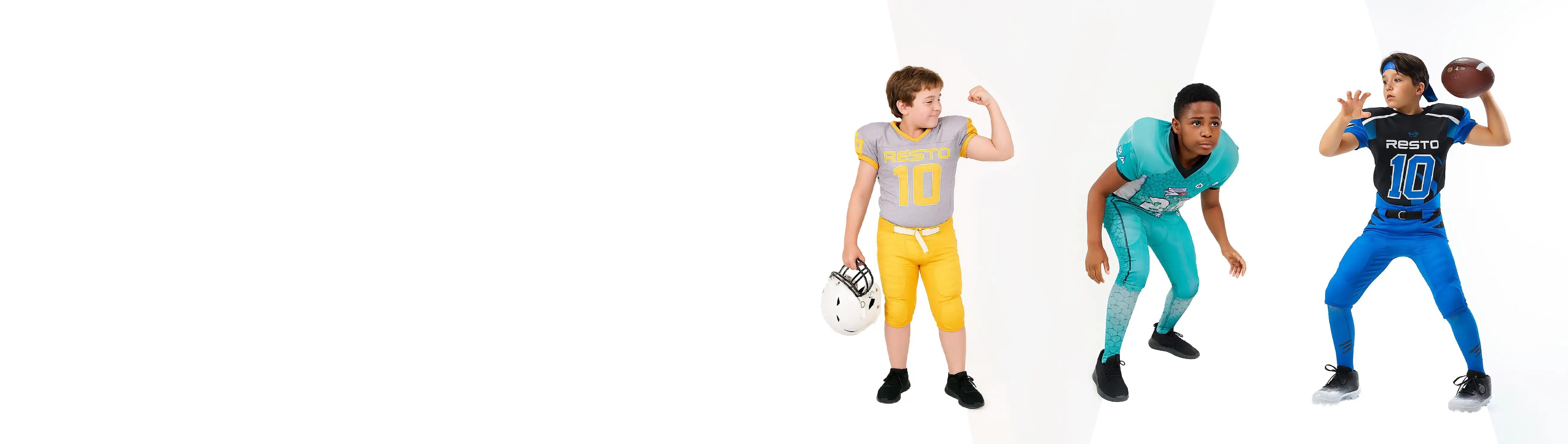 team background soccer players in custom jerseys facing away